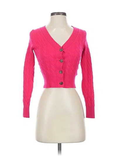 Pre-owned Jcrew Cashmere Cardigan Sweater In Pink