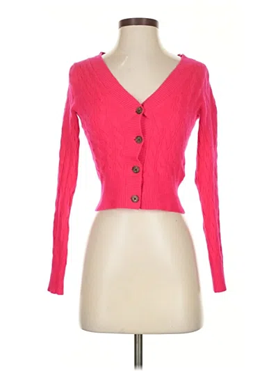Pre-owned Jcrew Cashmere Cardigan Sweater In Pink