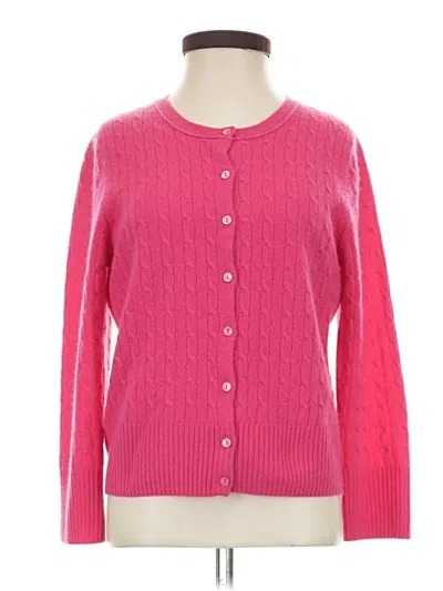 Pre-owned Jcrew Cashmere Cardigan Sweater In Pink
