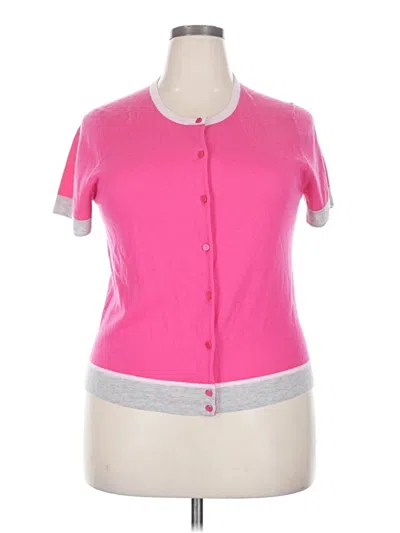 Pre-owned Jcrew Cashmere Cardigan Sweater In Pink