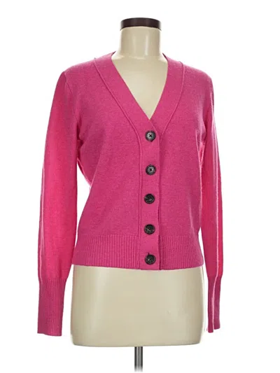 Pre-owned Jcrew Cashmere Cardigan Sweater In Pink