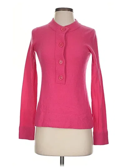 Pre-owned Jcrew Cashmere Cardigan Sweater In Pink
