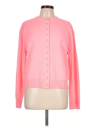 Pre-owned Jcrew Cashmere Cardigan Sweater In Pink