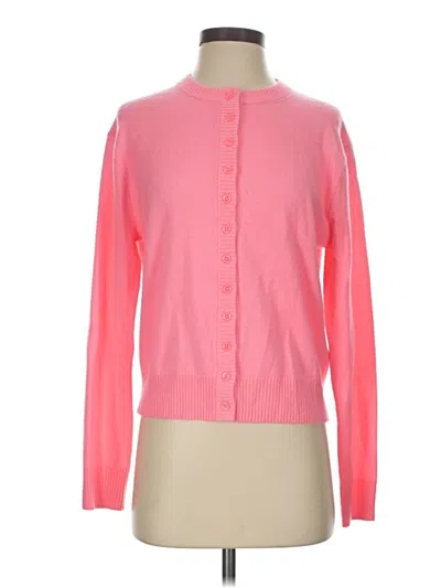Pre-owned Jcrew Cashmere Cardigan Sweater In Pink