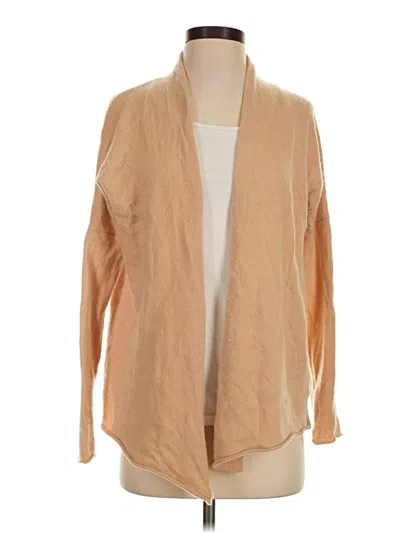 Pre-owned Jcrew Cashmere Cardigan Sweater In Tan