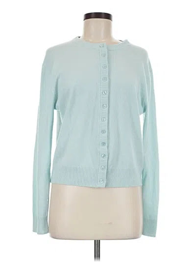Pre-owned Jcrew Cashmere Cardigan Sweater In Teal