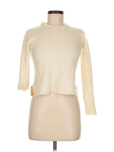 Pre-owned Jcrew Cashmere Cardigan Sweater In White