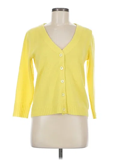 Pre-owned Jcrew Cashmere Cardigan Sweater In Yellow