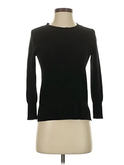 Pre-owned Jcrew Cashmere Pullover Sweater In Black