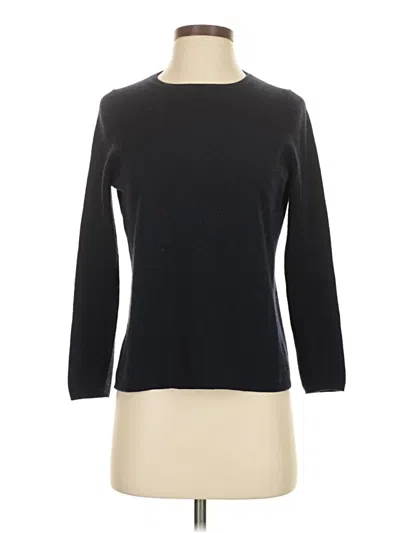 Pre-owned Jcrew Cashmere Pullover Sweater In Black