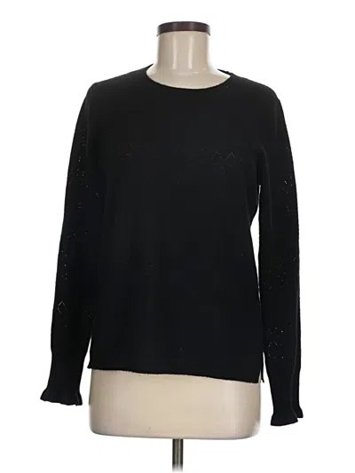 Pre-owned Jcrew Cashmere Pullover Sweater In Black