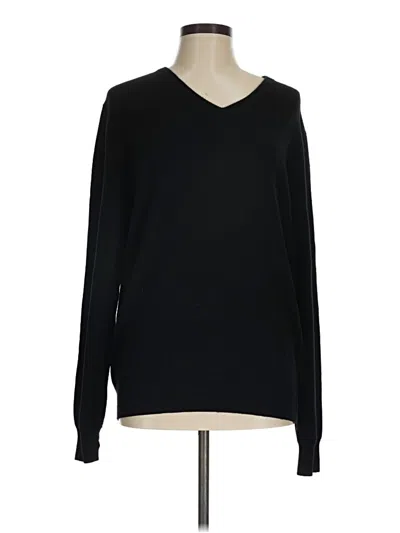 Pre-owned Jcrew Cashmere Pullover Sweater In Black