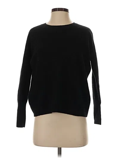 Pre-owned Jcrew Cashmere Pullover Sweater In Black