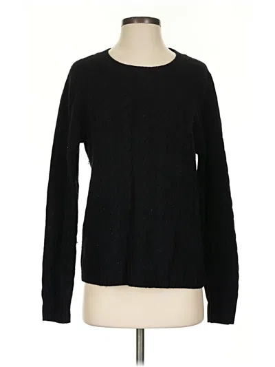 Pre-owned Jcrew Cashmere Pullover Sweater In Black