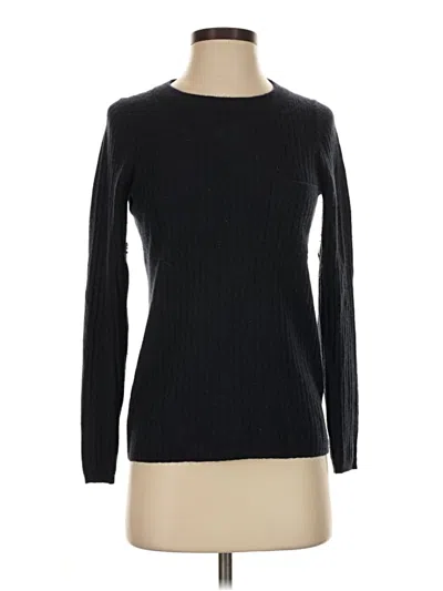 Pre-owned Jcrew Cashmere Pullover Sweater In Black