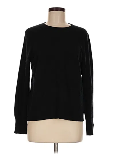 Pre-owned Jcrew Cashmere Pullover Sweater In Black