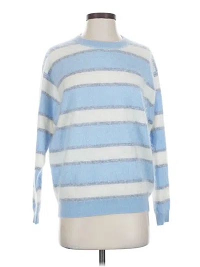 Pre-owned Jcrew Cashmere Pullover Sweater In Blue