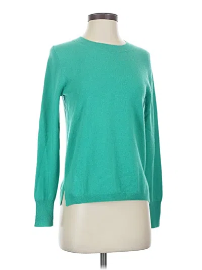 Pre-owned Jcrew Cashmere Pullover Sweater In Blue
