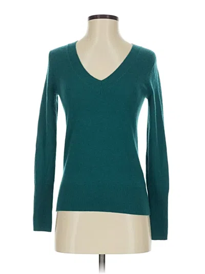 Pre-owned Jcrew Cashmere Pullover Sweater In Blue