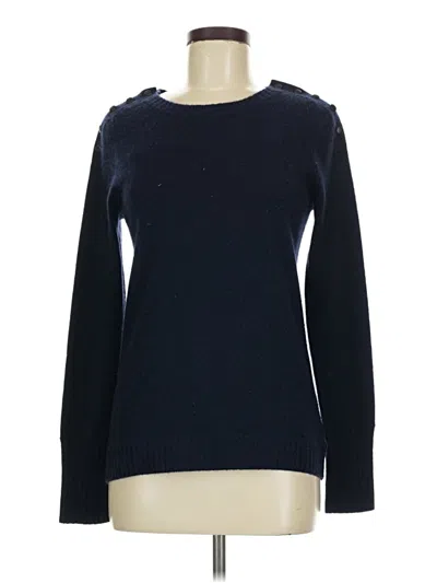 Pre-owned Jcrew Cashmere Pullover Sweater In Blue
