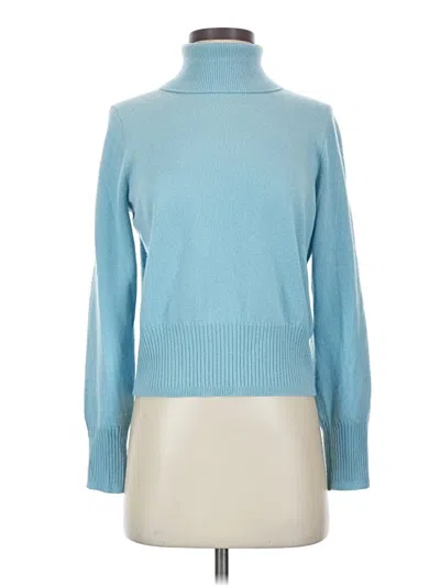 Pre-owned Jcrew Cashmere Pullover Sweater In Blue