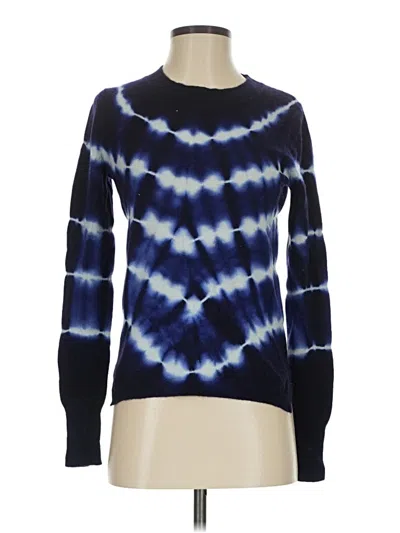 Pre-owned Jcrew Cashmere Pullover Sweater In Blue
