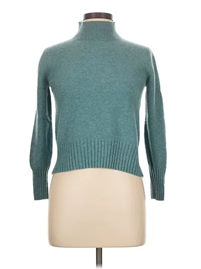 Pre-owned Jcrew Cashmere Pullover Sweater In Blue