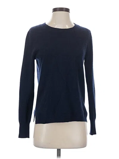 Pre-owned Jcrew Cashmere Pullover Sweater In Blue