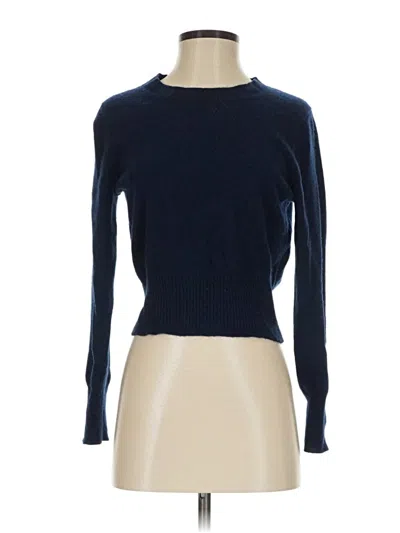 Pre-owned Jcrew Cashmere Pullover Sweater In Blue