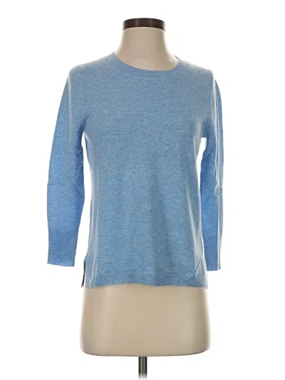 Pre-owned Jcrew Cashmere Pullover Sweater In Blue