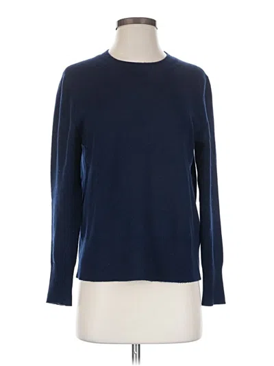 Pre-owned Jcrew Cashmere Pullover Sweater In Blue