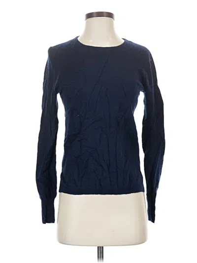 Pre-owned Jcrew Cashmere Pullover Sweater In Blue