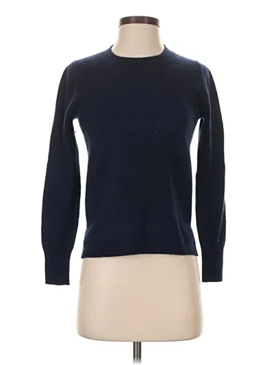 Pre-owned Jcrew Cashmere Pullover Sweater In Blue