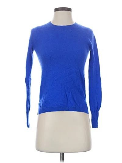 Pre-owned Jcrew Cashmere Pullover Sweater In Blue