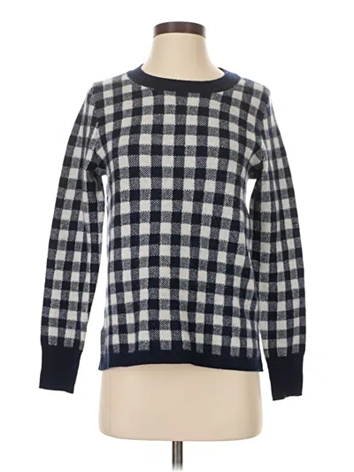 Pre-owned Jcrew Cashmere Pullover Sweater In Blue