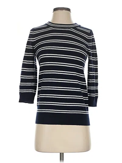Pre-owned Jcrew Cashmere Pullover Sweater In Blue