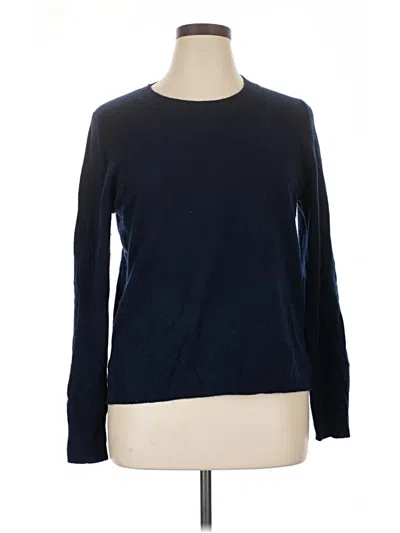 Pre-owned Jcrew Cashmere Pullover Sweater In Blue