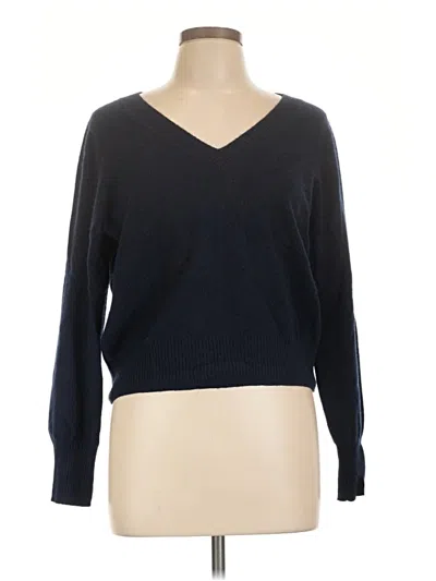 Pre-owned Jcrew Cashmere Pullover Sweater In Blue