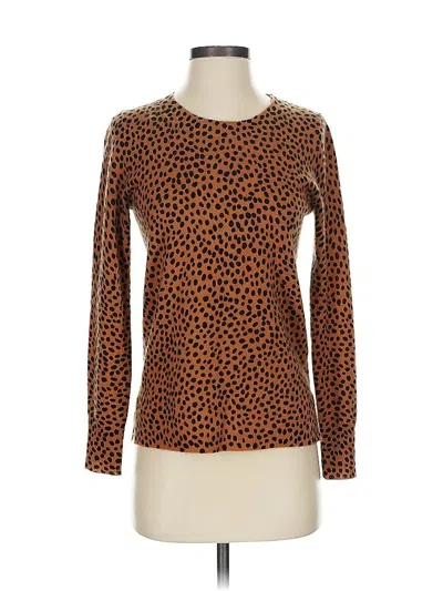 Pre-owned Jcrew Cashmere Pullover Sweater In Brown