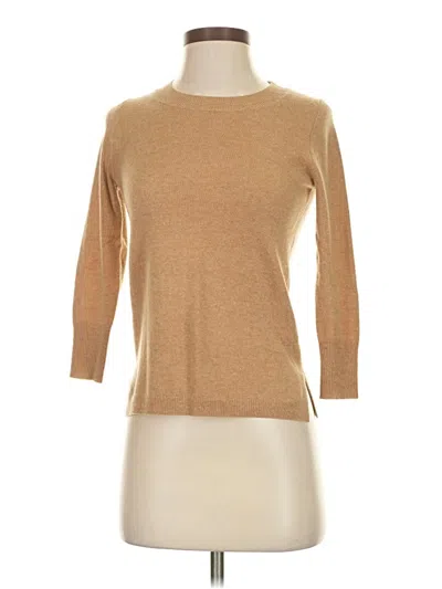 Pre-owned Jcrew Cashmere Pullover Sweater In Brown