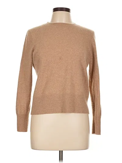 Pre-owned Jcrew Cashmere Pullover Sweater In Brown