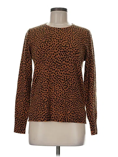 Pre-owned Jcrew Cashmere Pullover Sweater In Brown