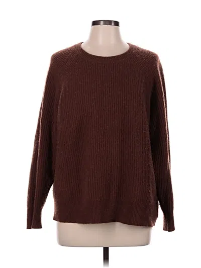 Pre-owned Jcrew Cashmere Pullover Sweater In Brown