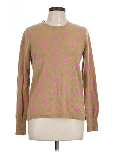 Pre-owned Jcrew Cashmere Pullover Sweater In Brown