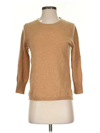 Pre-owned Jcrew Cashmere Pullover Sweater In Brown