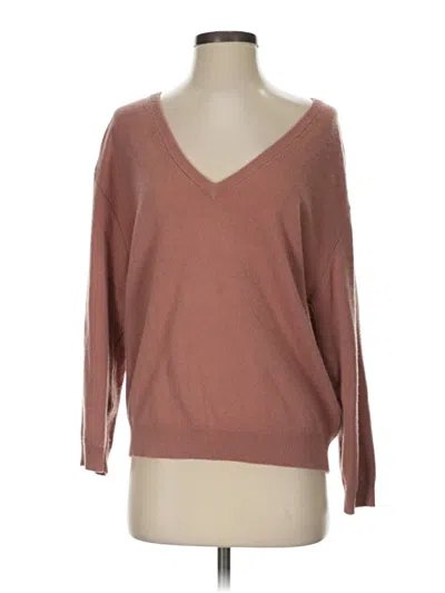 Pre-owned Jcrew Cashmere Pullover Sweater In Brown