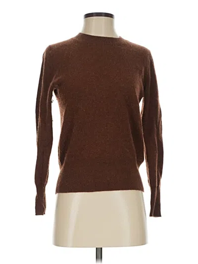 Pre-owned Jcrew Cashmere Pullover Sweater In Brown