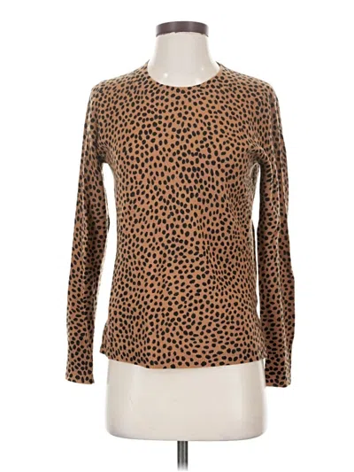 Pre-owned Jcrew Cashmere Pullover Sweater In Brown