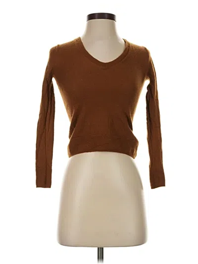Pre-owned Jcrew Cashmere Pullover Sweater In Brown