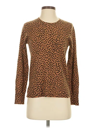 Pre-owned Jcrew Cashmere Pullover Sweater In Brown